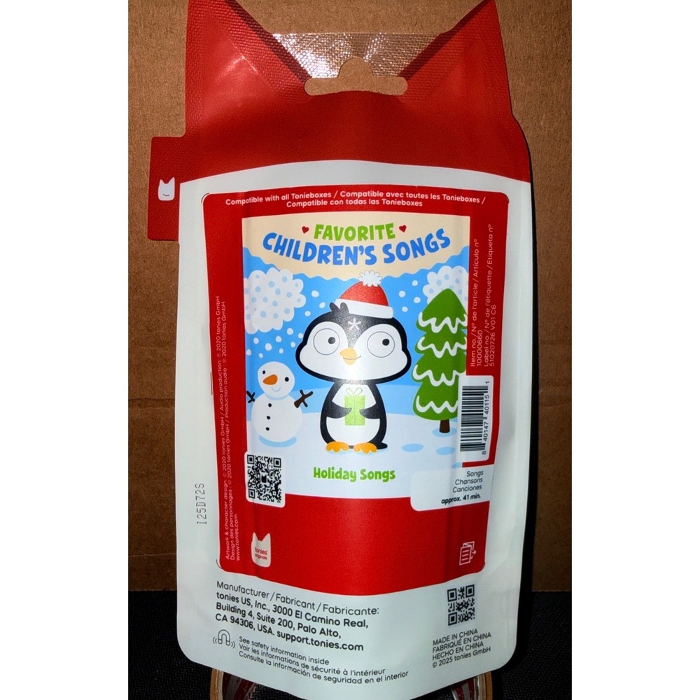 Tonies Favorite Childrens Songs Holiday Songs NEW Penguin Figure